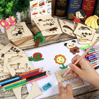100Pcs Baby Toys Drawing Toys Coloring Board Children Creative Doodles Early Learning Education Toy Boy Girl Learn Drawing Tools - BIG FRENCHIES