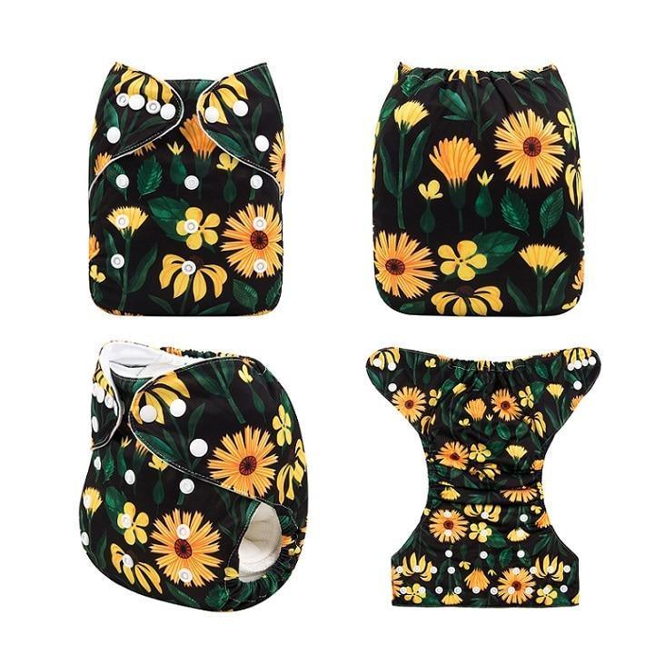 ModernLuxury Printed Baby Cloth Diaper Reusable Cloth Nappy Snap Adjustable Pocket Diaper Nappies For Baby Kids - BIG FRENCHIES