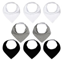 8PCS/SET Pack Baby Bandana Organic Absorbent Soft Cotton Drool Bibsfor Teething And Feeding Bib For Baby and Kids Feeding - BIG FRENCHIES