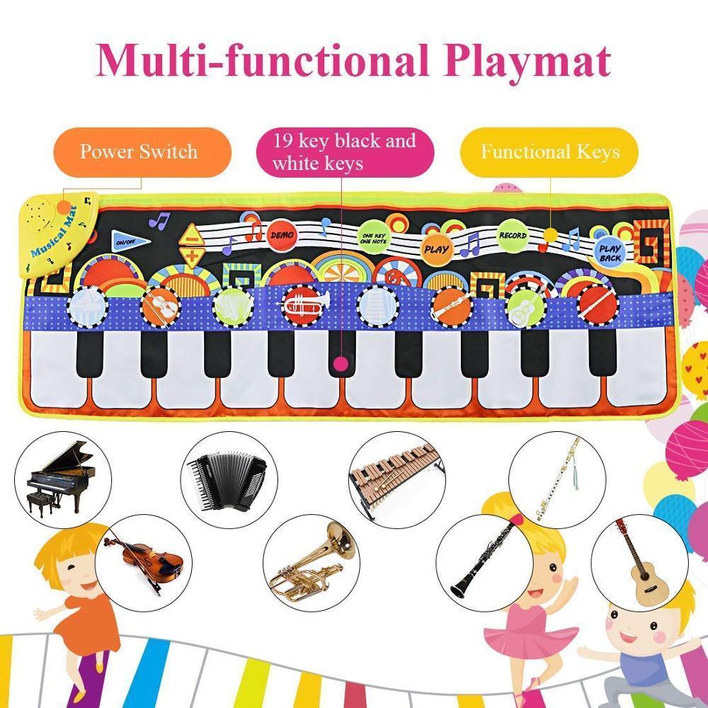 Musical Piano Mat Baby Play Mat Toy Musical Instrument Mat Game Carpet Music Toys Educational Toys For Kids - BIG FRENCHIES