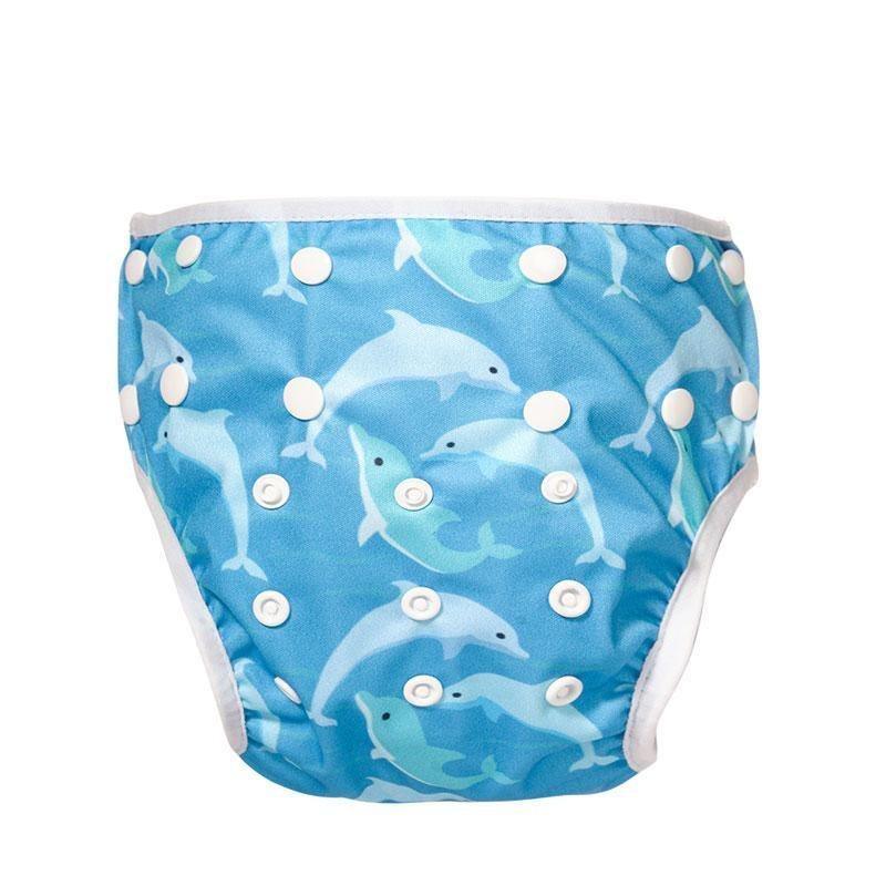 Baby Reusable Swimming Diapers Cartoon Swimwear Children Adjustable Summer Nappy Pants Diaper for Babies - BIG FRENCHIES