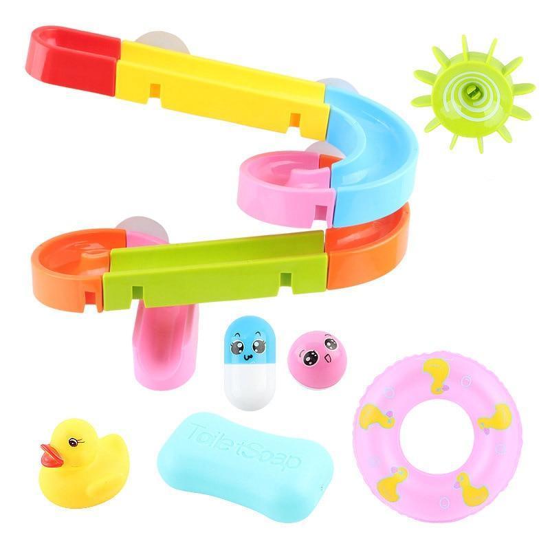 Bath Toys Suction Cup Marble Race Orbits Track Kids Bathroom Bathtub Play Water Toy Shower Games For Kids - BIG FRENCHIES
