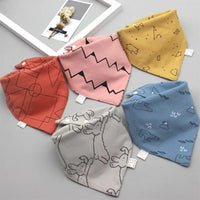 Trend 5PCS/SET Pack Baby Cotton Cartoon Saliva Towel Bandana Bibs For Baby Feeding Accessory For Baby Kids - BIG FRENCHIES