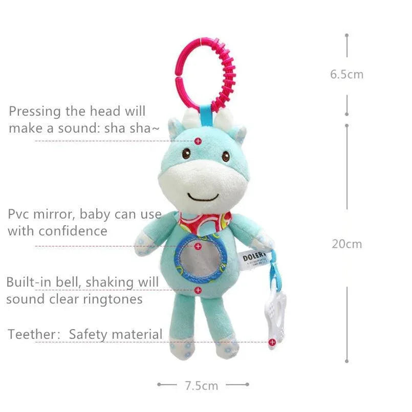 Modern Baby Rattles Stroller Hanging Soft Toy Mobile Cute Animal Doll Elephant Rabbit Dog Baby Crib Hanging Bell Toys For Kids and Baby - BIG FRENCHIES