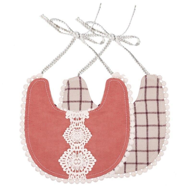 Double-deck Infant Baby Girl Boy Bib Kid Toddler Dinner Feeding Tassel Cotton Linen Burp Cloths - BIG FRENCHIES