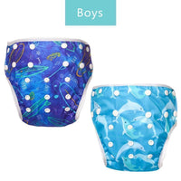 Baby Reusable Swimming Diapers Cartoon Swimwear Children Adjustable Summer Nappy Pants Diaper for Babies - BIG FRENCHIES