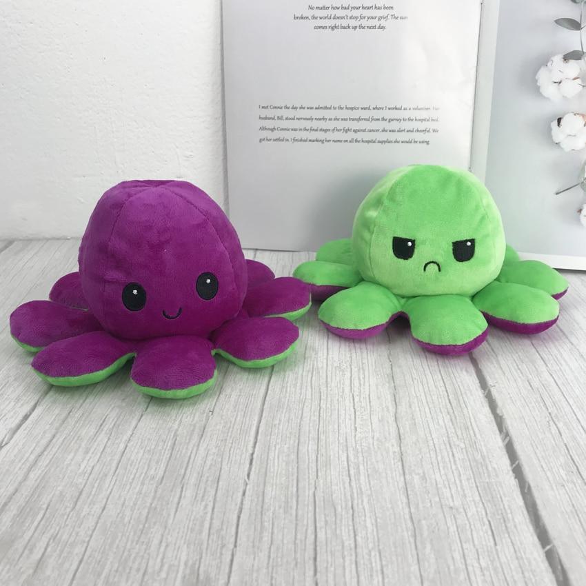 Reversible Flip Octopus Plush Stuffed Toy Soft Animal Home Accessories Cute Animal Doll Children Gifts Baby Plush Toy For Kids - BIG FRENCHIES
