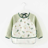 Cute Cartoon Print Baby Waterproof Long Sleeve Apron Children Feeding Smock Bib Baby Accessories - BIG FRENCHIES