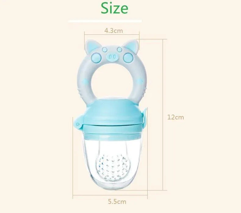 Silicone Baby Pacifier Feeder Cartoon Animal Infant Nipple Holder Newborn Fruit pacifier Tetine Silicona Nipple Bit - BIG FRENCHIES