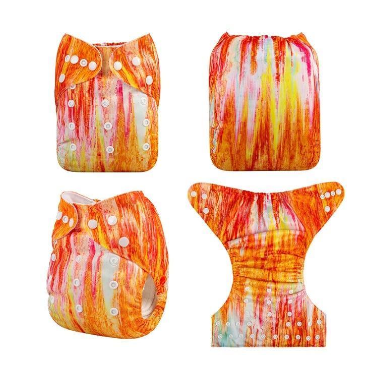 ModernLuxury Printed Baby Cloth Diaper Reusable Cloth Nappy Snap Adjustable Pocket Diaper Nappies For Baby Kids - BIG FRENCHIES