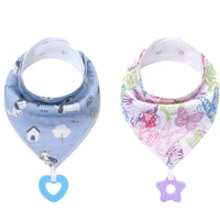 100% Organic Cotton Super Absorbent And Soft Unisex Baby Bandana Drool Bibs And Teething Toys For Newborn - BIG FRENCHIES