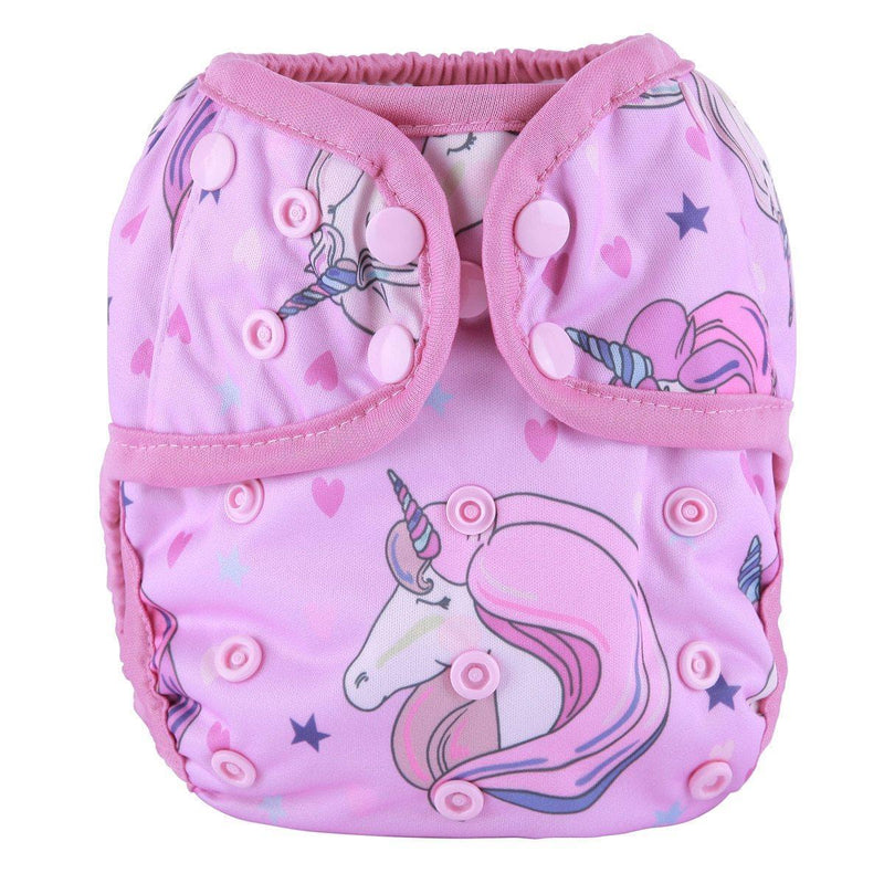 Baby Girl Pink One Size Cloth Diaper Cover Comfortable Nappy With Double Gusset Cartoon Designs Baby Boys Diapers - BIG FRENCHIES