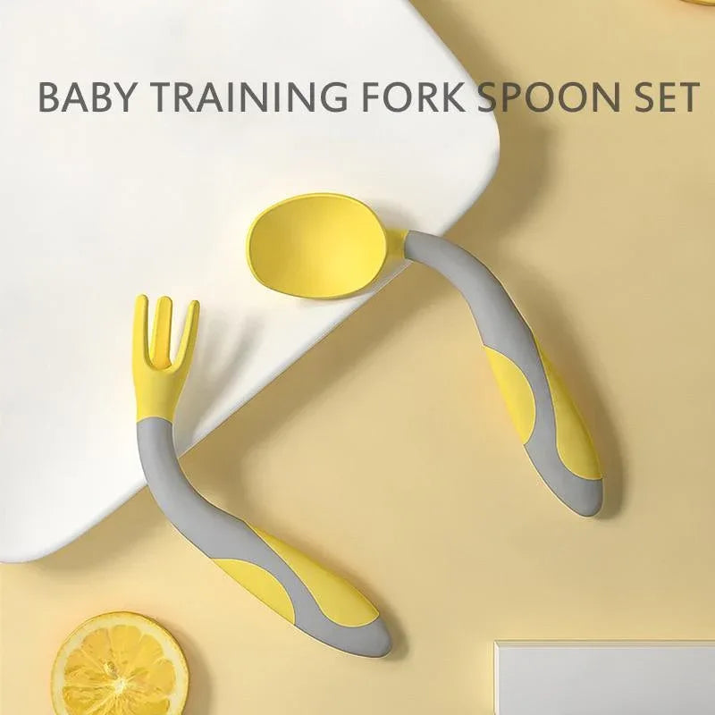 Unique Spoon For Baby Set Food Silicone Gel Spoon Baby Learn To Eat Training Bendable Soft Spoon Children Tableware - BIG FRENCHIES