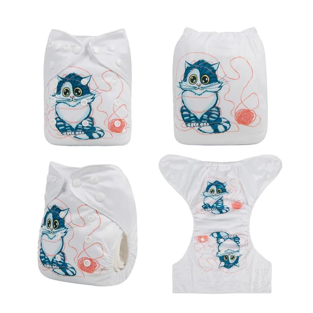 Most Popular Digital Position Baby Cloth Diaper with Microfiber Insert In Modern Printed Design For Baby Boys and Baby Girls KIds - BIG FRENCHIES