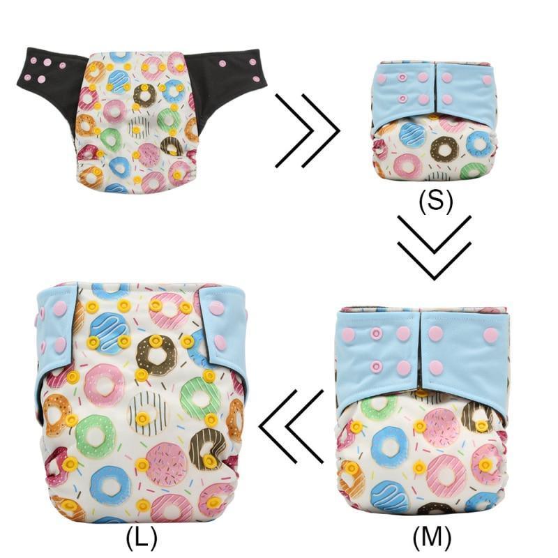 Baby Cloth Diaper Reusable Adjustable Pocket Nappy Cover Fit All Diaper Reusable Nappies Cotton In Modern Trend Printed Design For Unlimited Uses - BIG FRENCHIES