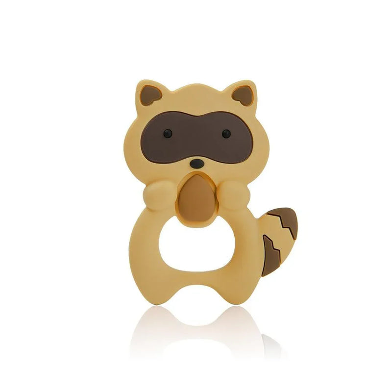 Silicone Raccoon Animal Cartoon Teether Food Grade Chewable Teething Toddle Safe For Baby And Perfect Gift For Babies - BIG FRENCHIES