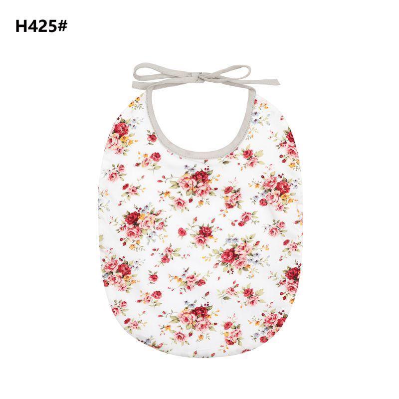 Floral Vintage Newborn Double Side Bibs Boys Girls Waterproof Linen Cotton Saliva Towel - BIG FRENCHIES