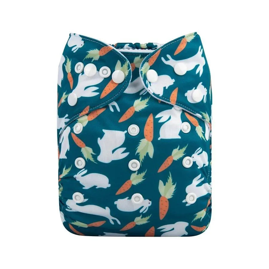 Baby One Size Fits All Reusable Baby Cloth Diaper with Microfiber Insert Diaper For Baby Boys and Baby Girls In Modern New Printed Design - BIG FRENCHIES