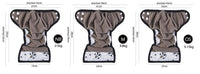Newborn Pocket Diaper Cloth Diapers Bamboo Charcoal Inner Waterproof PUL Outer Double Gussets Nappies for Baby - BIG FRENCHIES