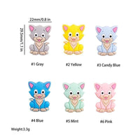 5PCS/SET Silicone Animal Beads BPA Free Baby Teething Beads Toy For Pacifier Clips New Born Silicone Rodent Tiny Rod Baby Teether For Baby Kids - BIG FRENCHIES