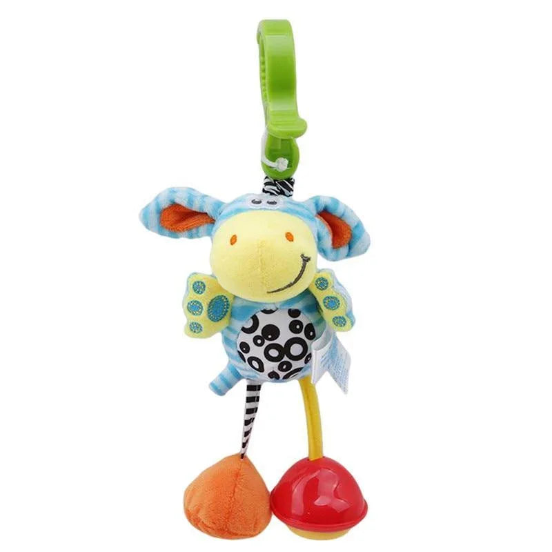 Modern Baby Development Giraffe Animal Hand Bells Rattles Handle Toys Stroller Hanging Teether Baby Toys For Kids - BIG FRENCHIES