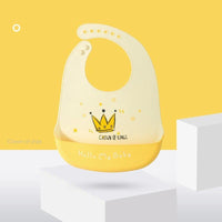 Cute Cartoon Print Baby Bibs Waterproof Soft Silicone Baby Feeding Stuff Dinosaur Pattern Bib For Kids - BIG FRENCHIES