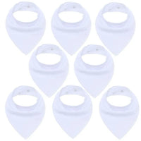 8PCS/SET Comfortable Colorful 100% Organic Cotton Adjustable Snaps Bandana Saliva Bibs For Baby Boys & Girls Kids - BIG FRENCHIES