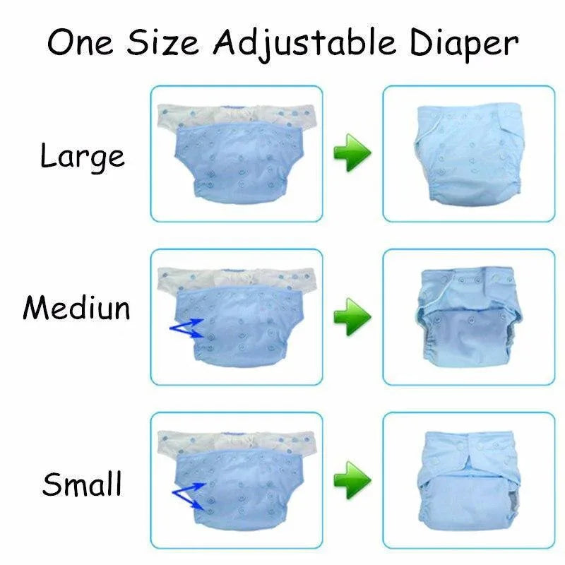 Reusable Waterproof Diaper Baby Bamboo Charcoal Diaper One Size Pocket Baby Nappies For Kids Set - BIG FRENCHIES