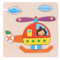 Baby Toys Wooden 3D Puzzle Cartoon Animal Intelligence Kids Educational Brain Teaser Children Tangram Shapes Learning - BIG FRENCHIES