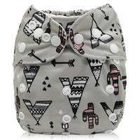 Modrn Printed Baby Pocket Cloth Diaper Nappy Reusable Adjustable Washable Nappies For Baby Boys and Baby Girls In Elegant Style - BIG FRENCHIES