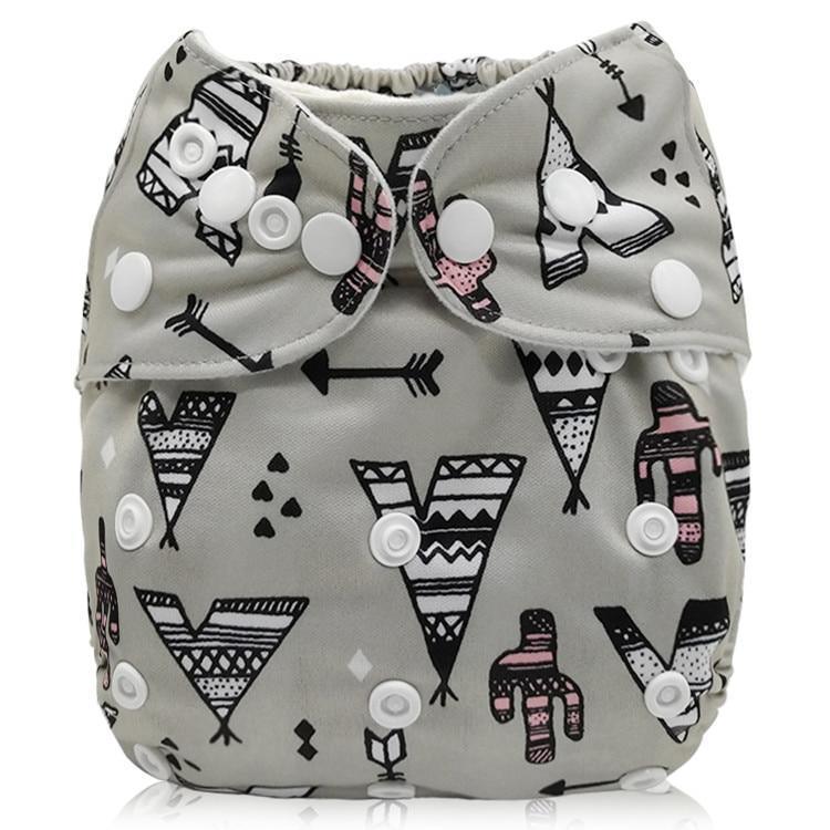 Modrn Printed Baby Pocket Cloth Diaper Nappy Reusable Adjustable Washable Nappies For Baby Boys and Baby Girls In Elegant Style - BIG FRENCHIES