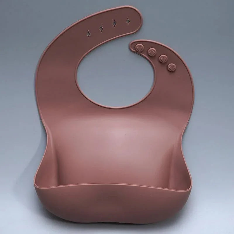 Newborns Solid Silicone Baby Feeding Bibs Burp Cloths Fashionable Breastplate Baby Stuff For Kids - BIG FRENCHIES