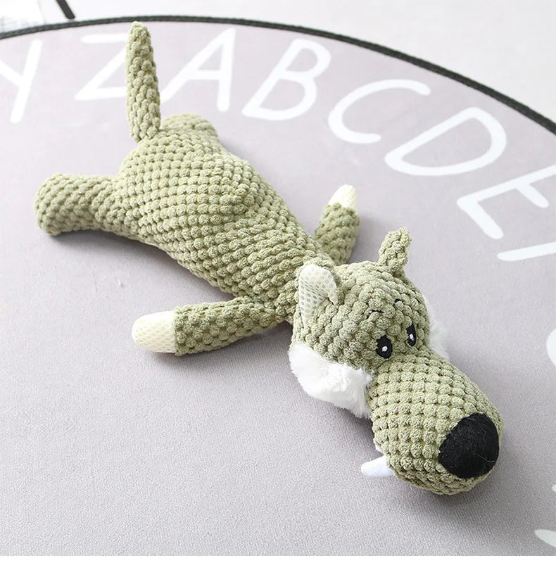 Plush Cartoon Dog Toy – Squeaky Chew Toy for Small Dogs, Teeth Grinding & Fun Playtime - BIG FRENCHIES