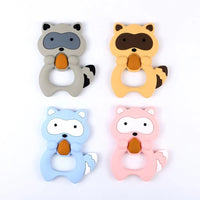 2pcs Cartoon Baby Teether Animal Silicone Teether Raccoon Elephant Koala Giraffe Baby Teething Toys Accessories Perfect Toy For Kids - BIG FRENCHIES