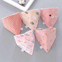 Trend 5PCS/SET Pack Baby Cotton Cartoon Saliva Towel Bandana Bibs For Baby Feeding Accessory For Baby Kids - BIG FRENCHIES