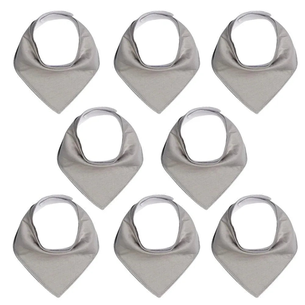 8PCS/SET Pack Baby Bandana Organic Absorbent Soft Cotton Drool Bibsfor Teething And Feeding Bib For Baby and Kids Feeding - BIG FRENCHIES