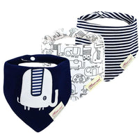 Moder 3PCS Baby Bibs Bandanna Lot Cotton Multi-style Triangle Cartoon For Infant Boys And Girls - BIG FRENCHIES