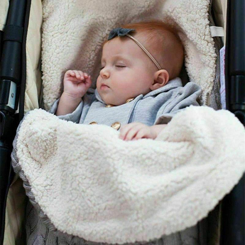 Warm Baby Blanket Knitted Newborn Swaddle Wrap Soft Sleeping Bag Footmuff Cotton Envelope For Stroller Accessories For Baby - BIG FRENCHIES