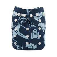 Baby One Size Fits All Reusable Baby Cloth Diaper with Microfiber Insert Diaper For Baby Boys and Baby Girls In Modern New Printed Design - BIG FRENCHIES