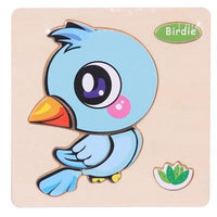 Baby Toys Wooden 3D Puzzle Cartoon Animal Intelligence Kids Educational Brain Teaser Children Tangram Shapes Learning - BIG FRENCHIES