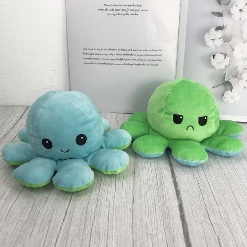 Reversible Flip Octopus Plush Stuffed Toy Soft Animal Home Accessories Cute Animal Doll Children Gifts Baby Plush Toy For Kids - BIG FRENCHIES