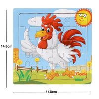 38 Style Cartoon Wooden Puzzle Children Animal/ Vehicle Toy For 2-6 Year Baby Early Educational Toys for Kids - BIG FRENCHIES