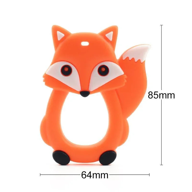 Baby Teethers Cartoon Animal Baby Teething Toy Penguin Silicone Teether Unicorn Pendant Raccoon Accessories - BIG FRENCHIES