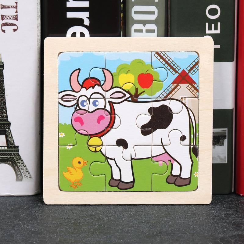 Wood Puzzles Children Adults Vehicle Puzzles Wooden Toys Learning Education Environmental Assemble Toy Educational Games For Baby and Kids - BIG FRENCHIES