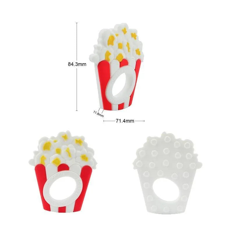 Baby Teethers Cartoon Animal Baby Teething Toy Penguin Silicone Teether Unicorn Pendant Raccoon Accessories - BIG FRENCHIES