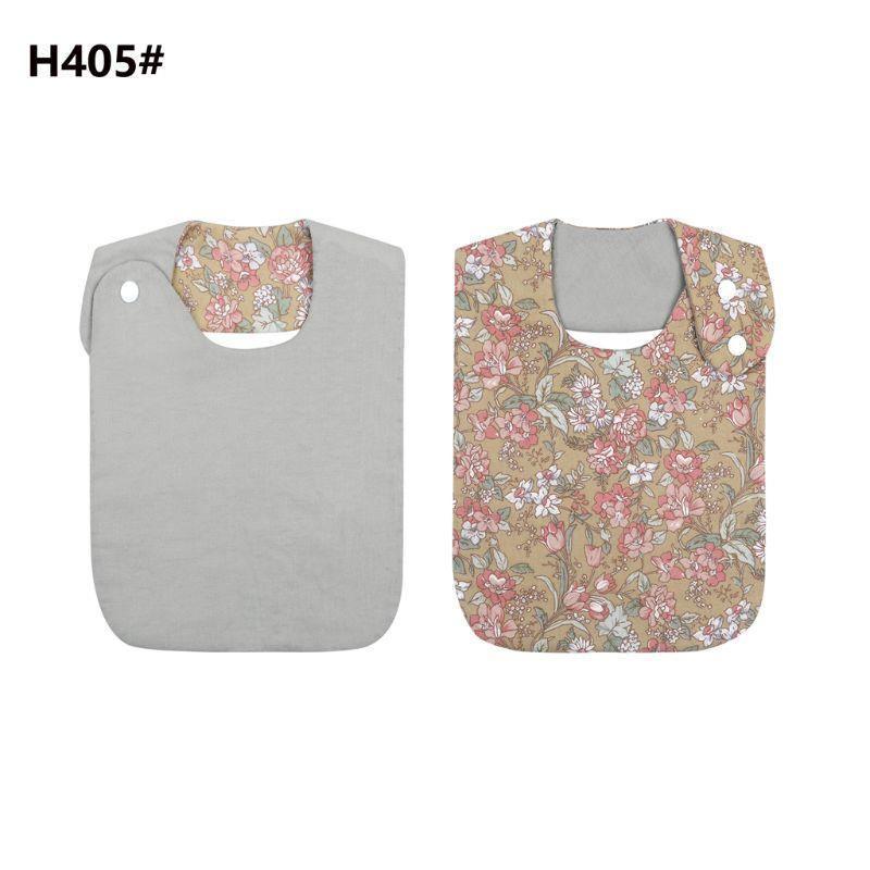Floral Vintage Newborn Double Side Bibs Boys Girls Waterproof Linen Cotton Saliva Towel - BIG FRENCHIES