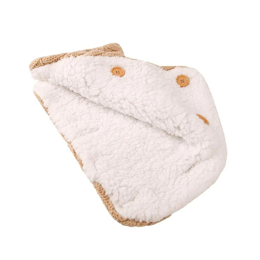 Handmade Wool Warm Baby Blanket Soft Baby Sleeping Bag Cotton Knitting Envelope Newborn Swadding Wrap Stroller blankets Gift for Shower - BIG FRENCHIES