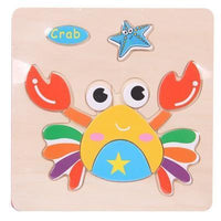 Baby Toys Wooden 3D Puzzle Cartoon Animal Intelligence Kids Educational Brain Teaser Children Tangram Shapes Learning - BIG FRENCHIES