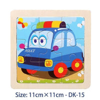38 Style Cartoon Wooden Puzzle Children Animal/ Vehicle Toy For 2-6 Year Baby Early Educational Toys for Kids - BIG FRENCHIES