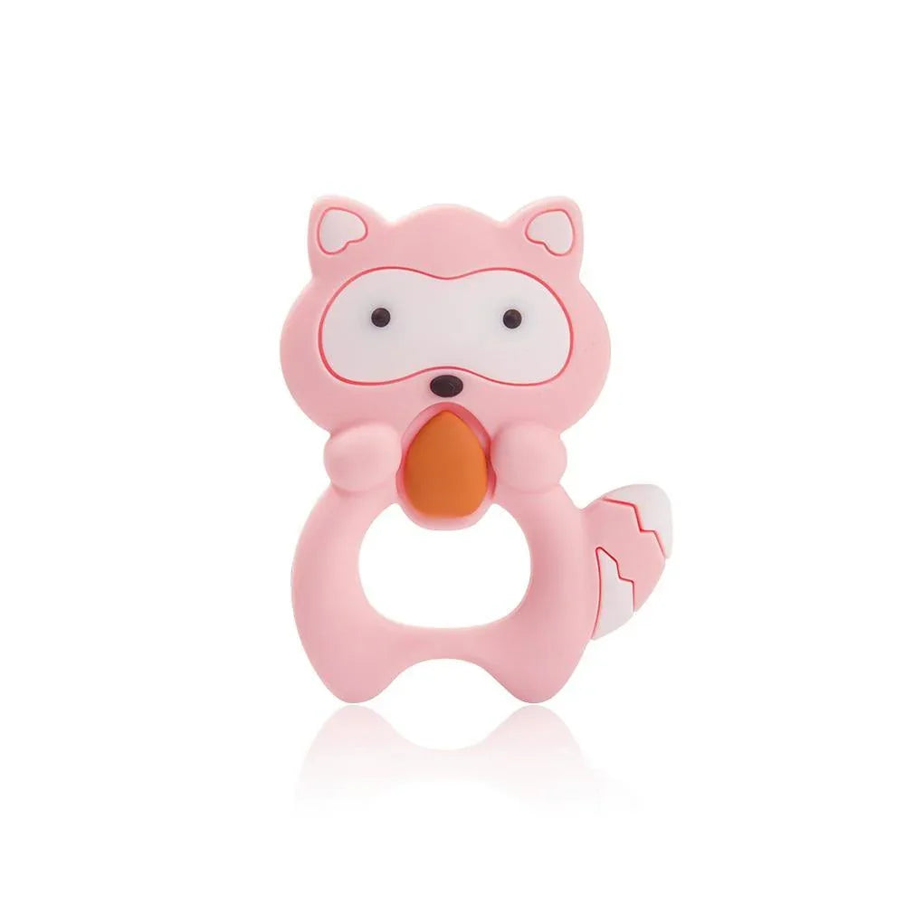 Silicone Raccoon Animal Cartoon Teether Food Grade Chewable Teething Toddle Safe For Baby And Perfect Gift For Babies - BIG FRENCHIES